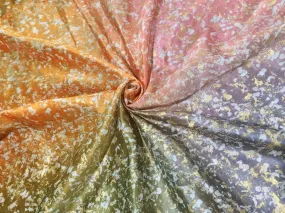 100% Pure Silk Tussar Tie Dye and Gold Print in four shades 44" wide [12342]