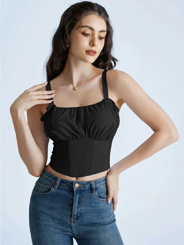 2025 Women Spring Suspender Tops with Bow