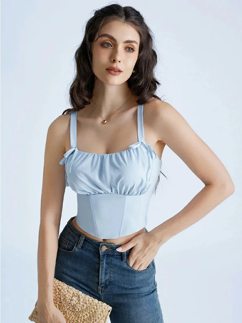 2025 Women Spring Suspender Tops with Bow