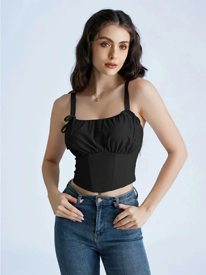 2025 Women Spring Suspender Tops with Bow