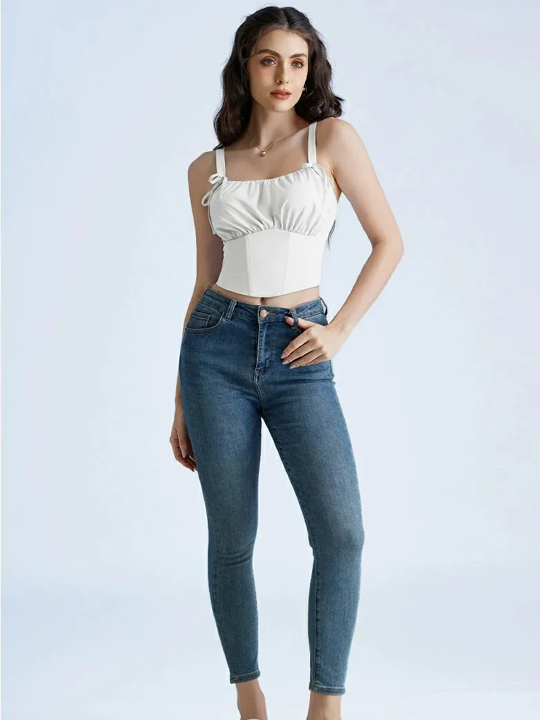 2025 Women Spring Suspender Tops with Bow