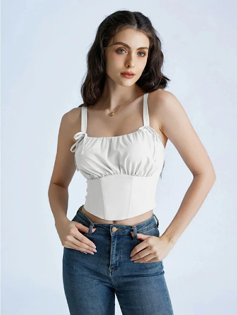 2025 Women Spring Suspender Tops with Bow