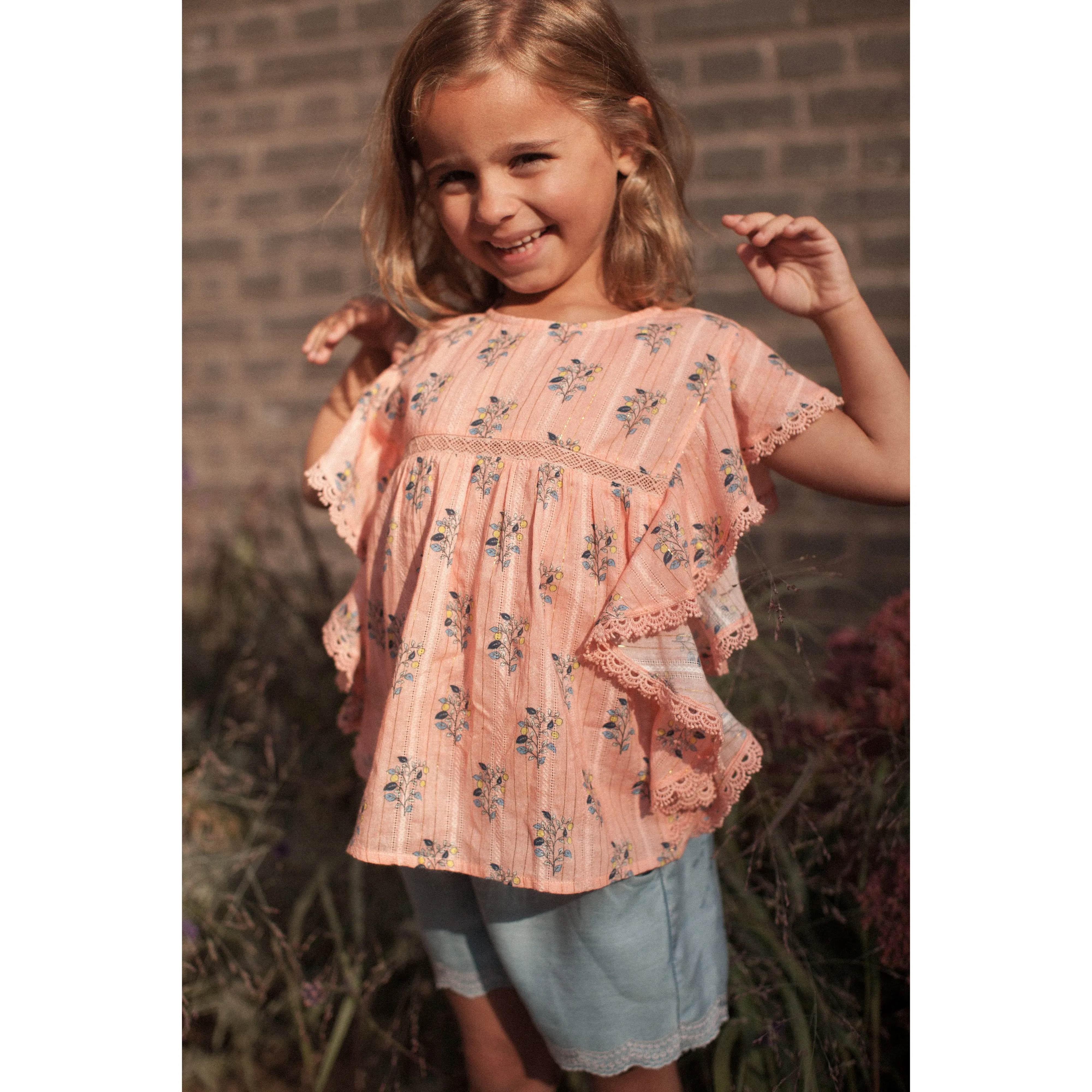 Bonheur du Jour Paris Girl Blouse Pink Bubble