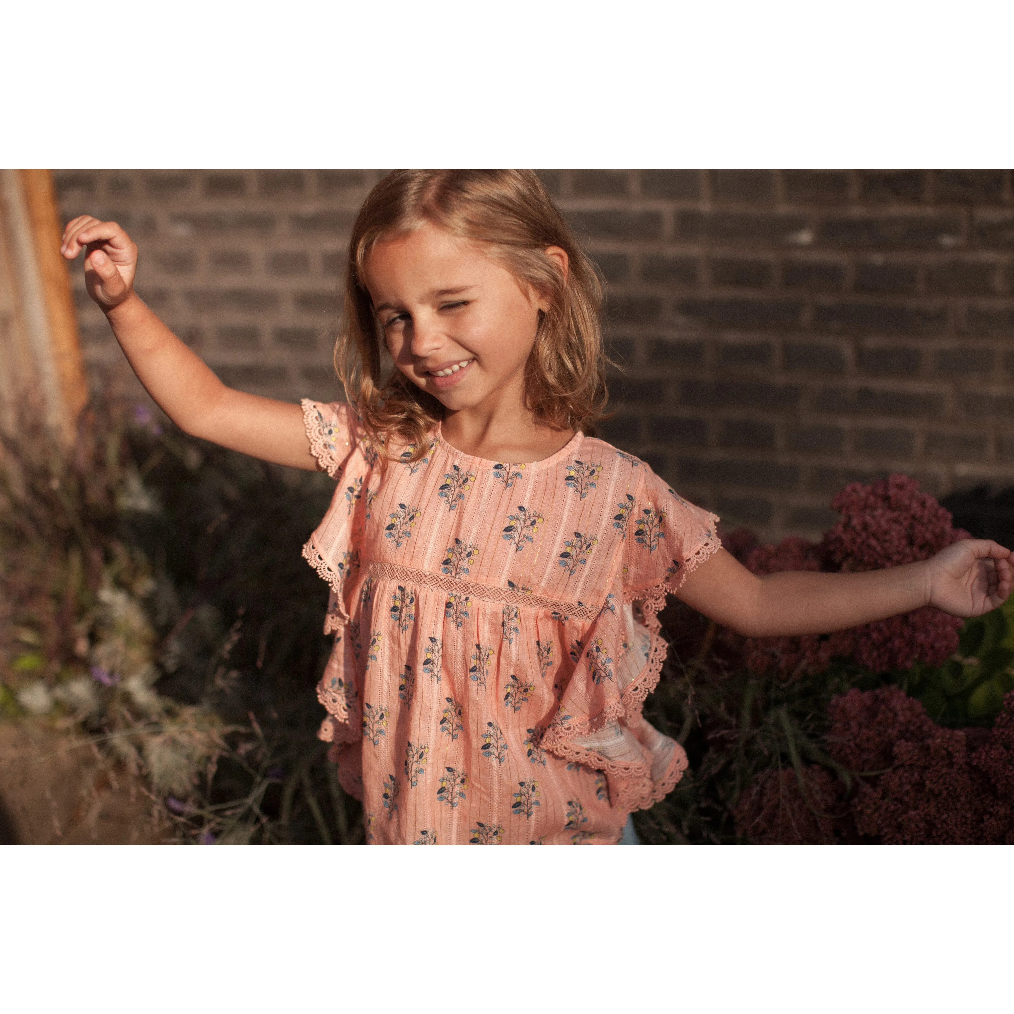 Bonheur du Jour Paris Girl Blouse Pink Bubble