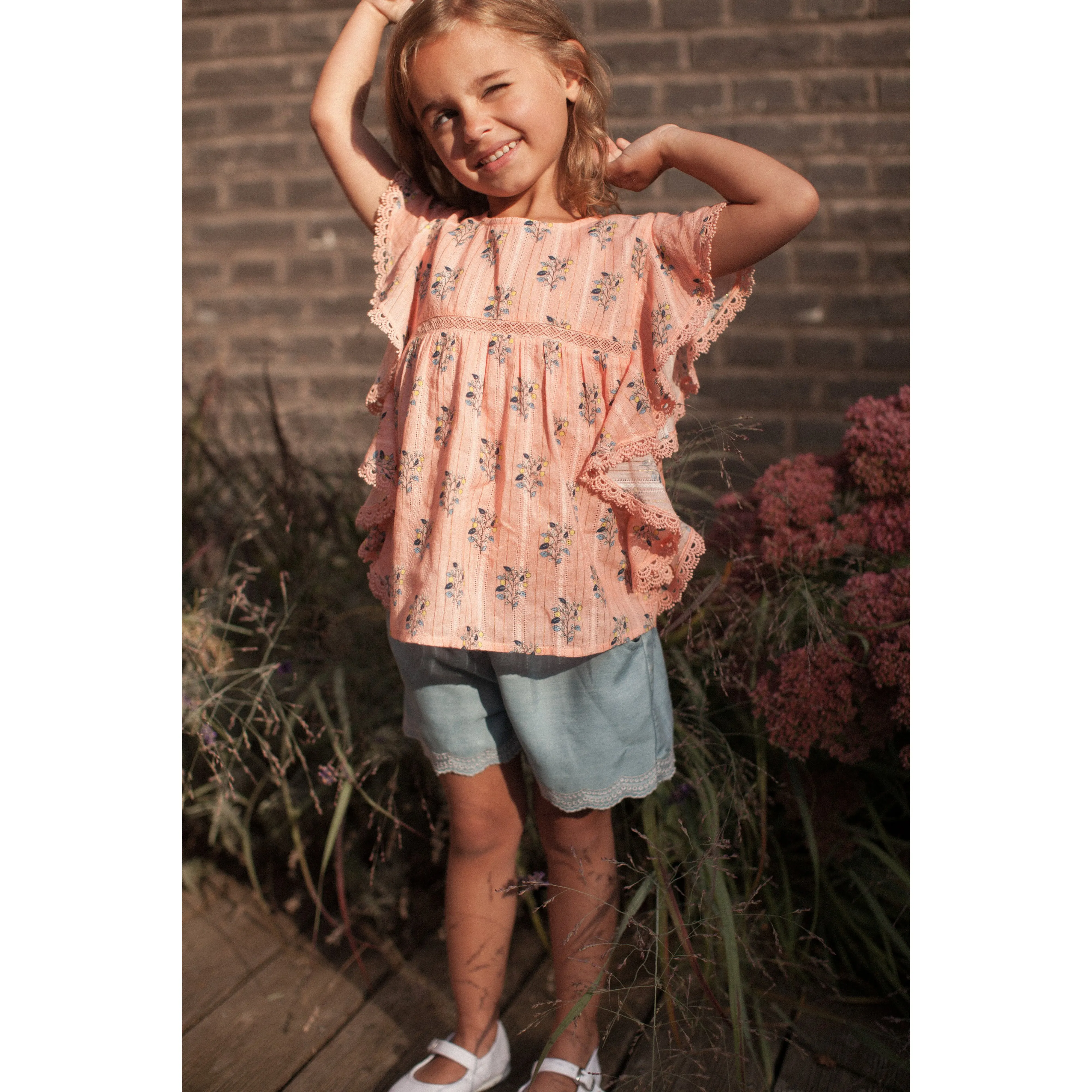 Bonheur du Jour Paris Girl Blouse Pink Bubble