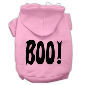 Boo! Screen Print Pet Hoodies Light Pink Size Sm (10)