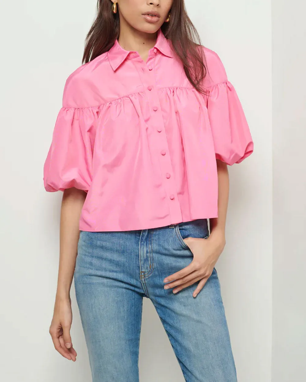 Carnation Rosa Balloon Sleeve Shirt