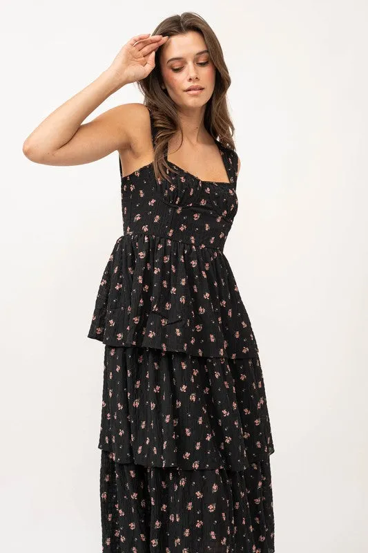 Darling Black Floral Dress