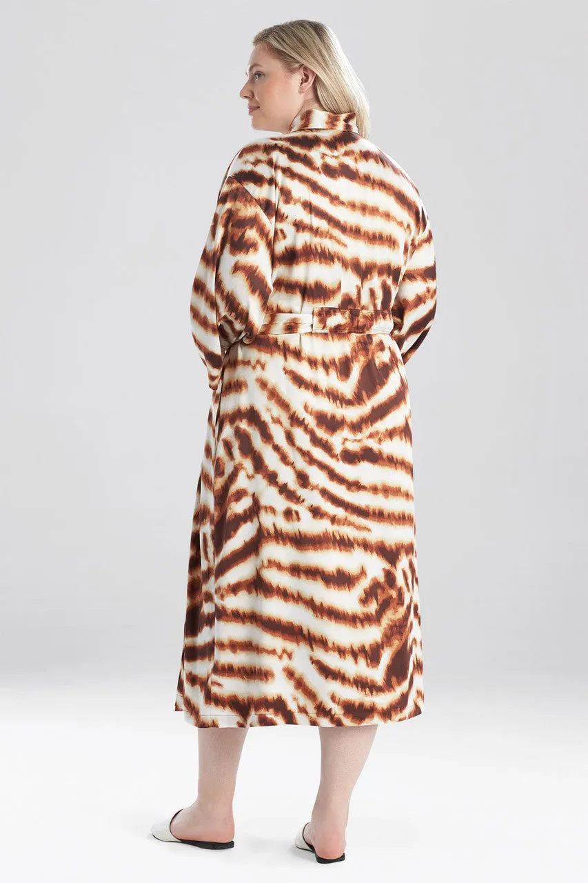 Ethereal Tiger Satin Robe