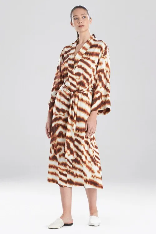 Ethereal Tiger Satin Robe