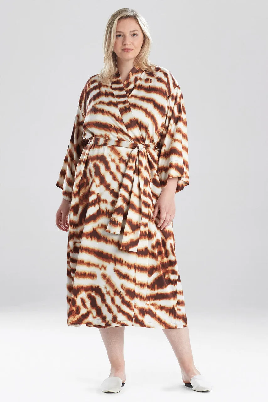 Ethereal Tiger Satin Robe