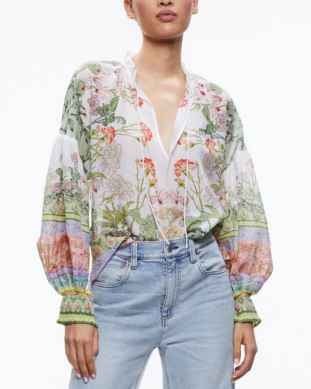 Floral Fest Julius Balloon Sleeve Blouse