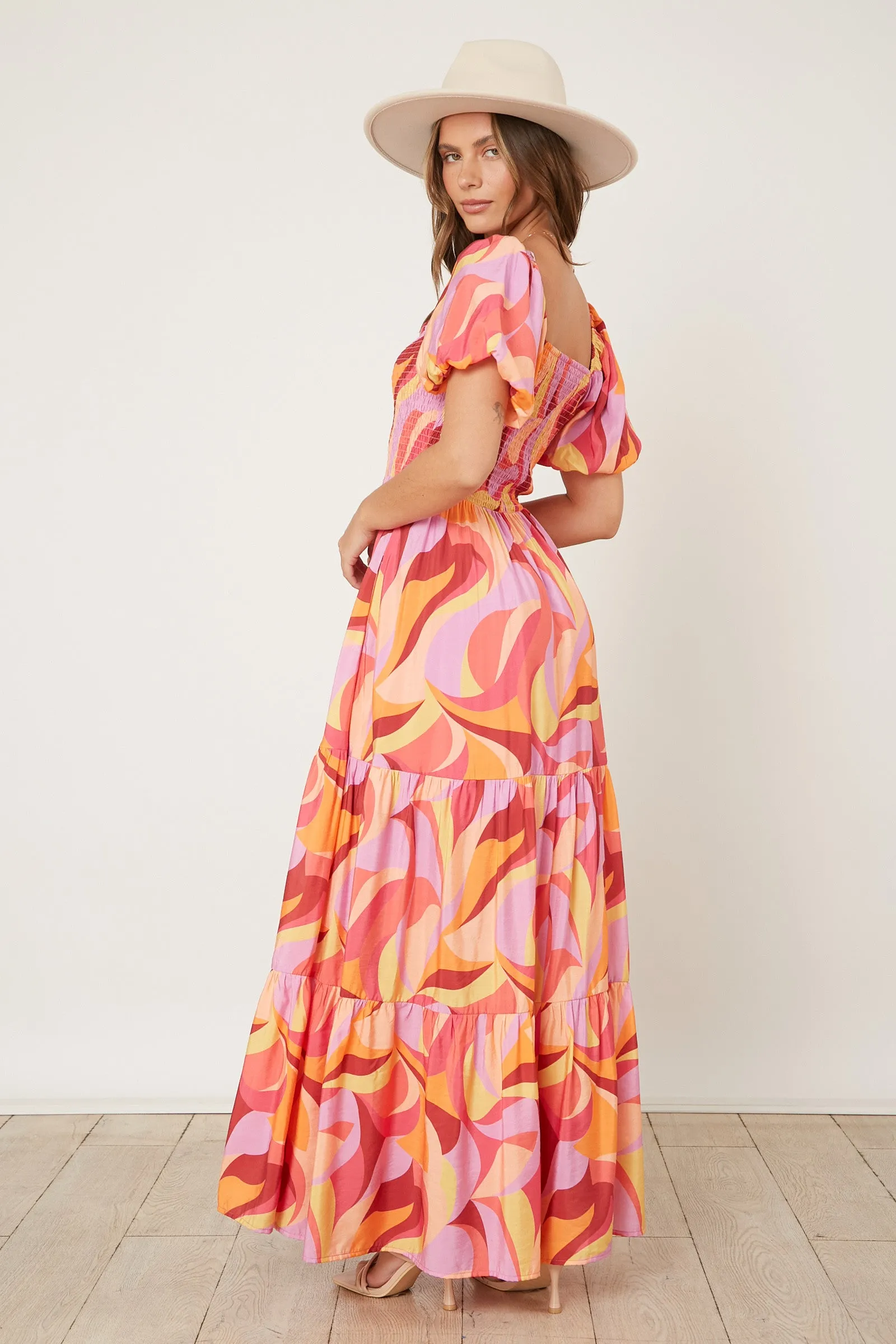 Geo Print Maxi Dress