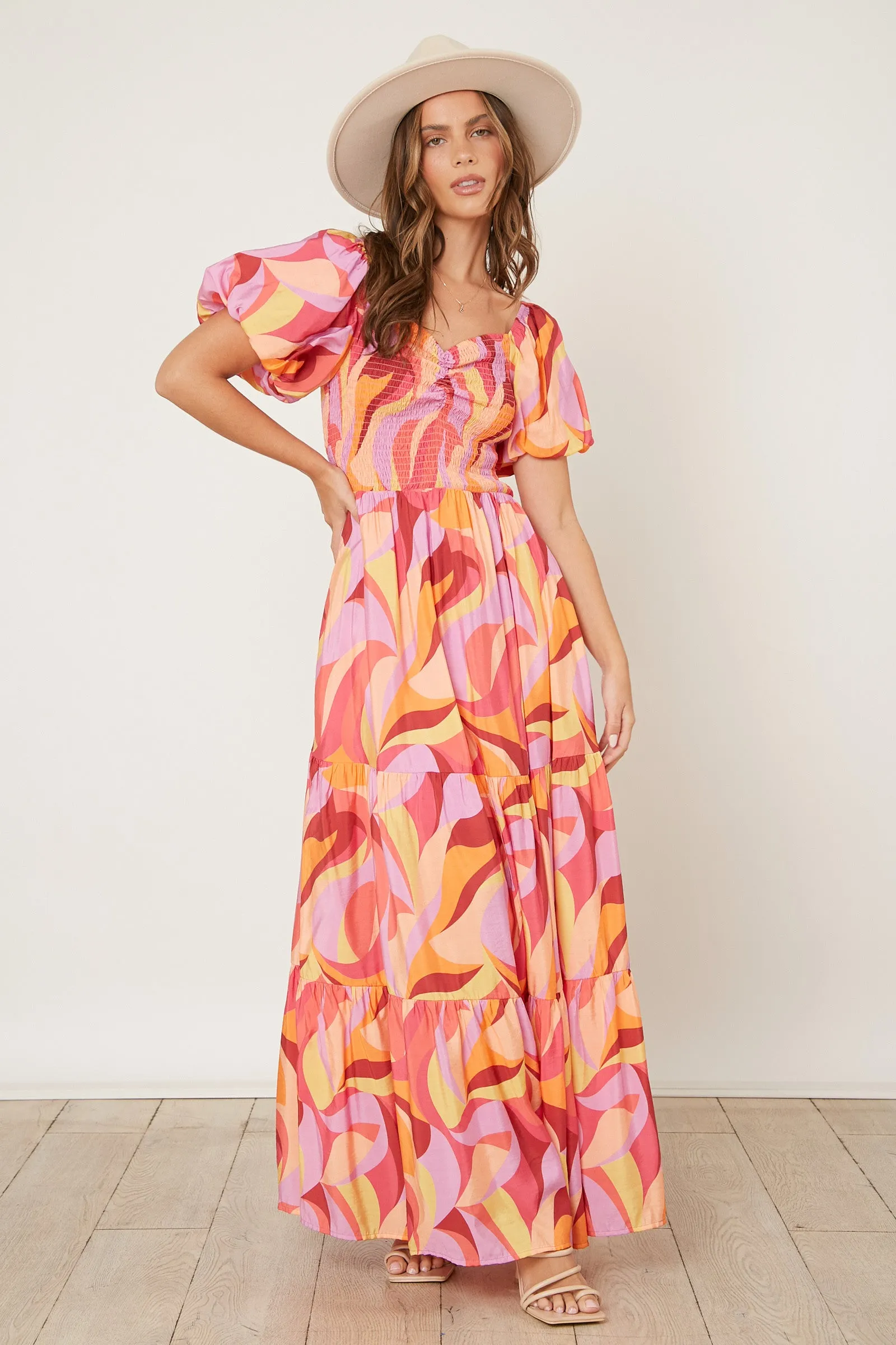 Geo Print Maxi Dress