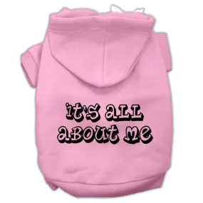 It's All About Me Screen Print Pet Hoodies Light Pink Size Med (12)