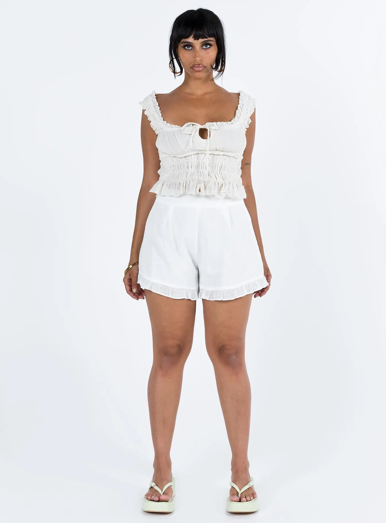 Jennie Shorts White