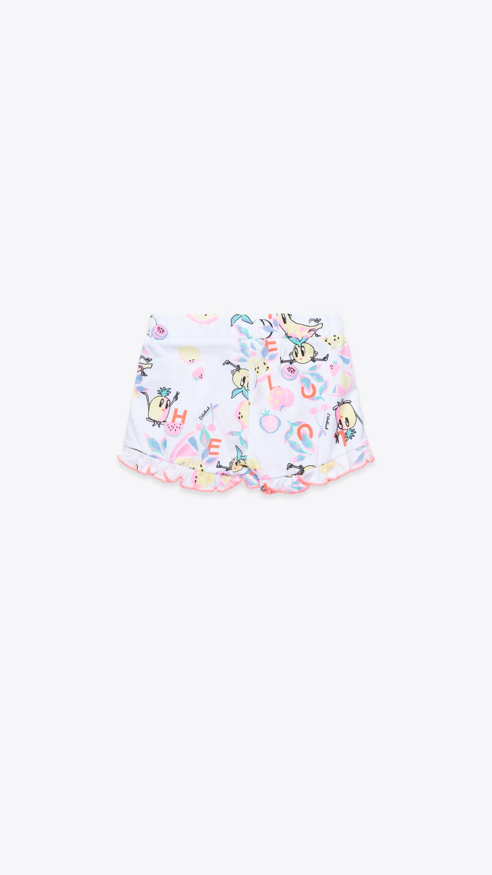 Jersey Shorts with Fruit Pattern