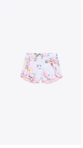 Jersey Shorts with Fruit Pattern