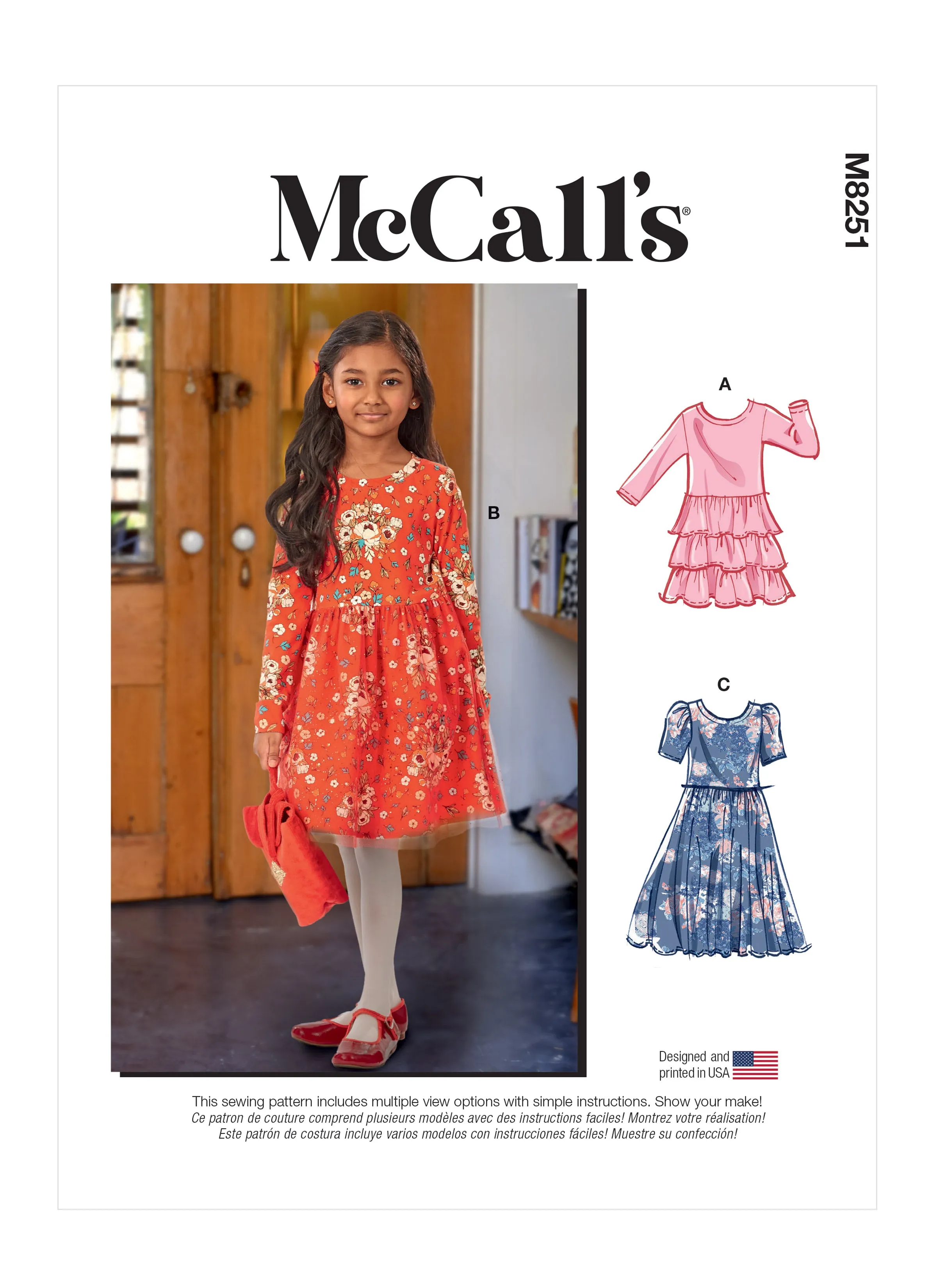 McCall's Pattern 8251 Children's and Girls' Dresses