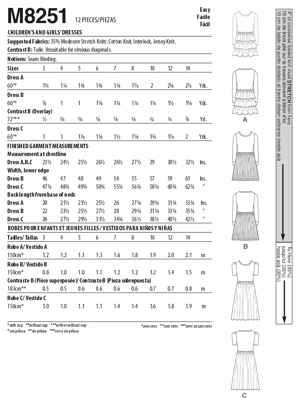 McCall's Pattern 8251 Children's and Girls' Dresses