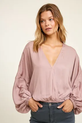 Meena Satin Blouse // Mink