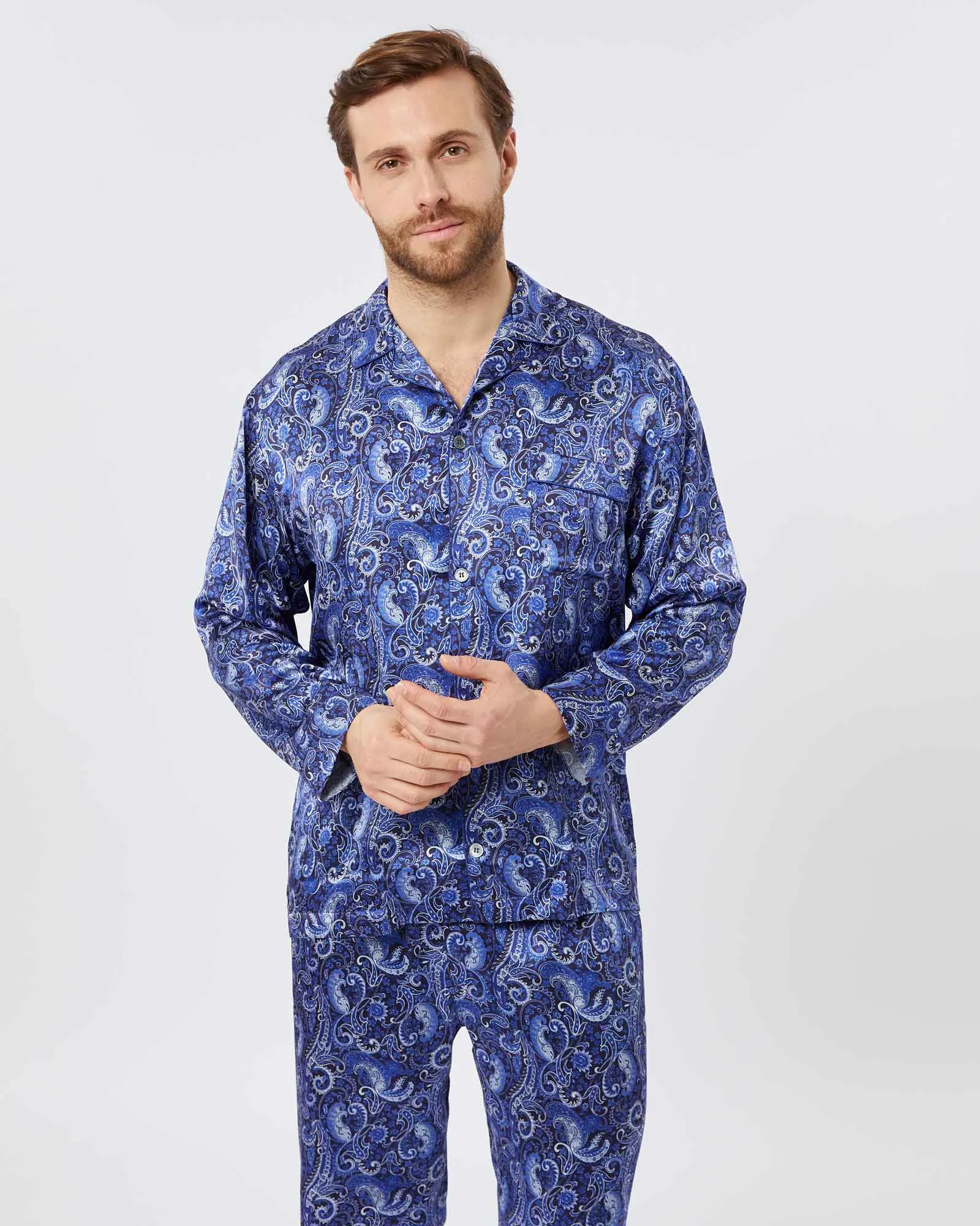 Men's Silk Pajamas - Rudford Paisley