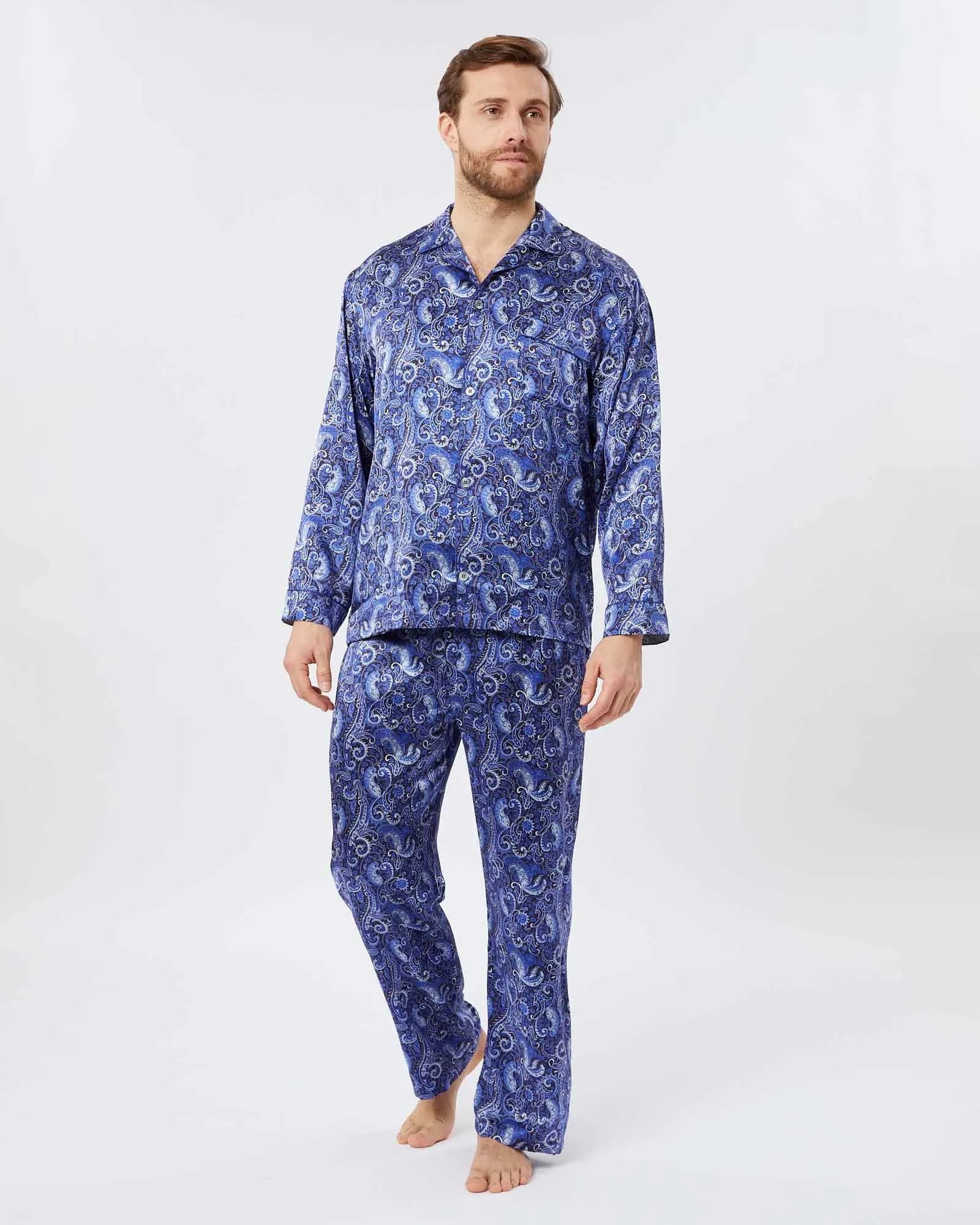 Men's Silk Pajamas - Rudford Paisley