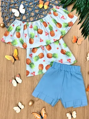 Pineapple Paradise Top and Ruffle Short Set