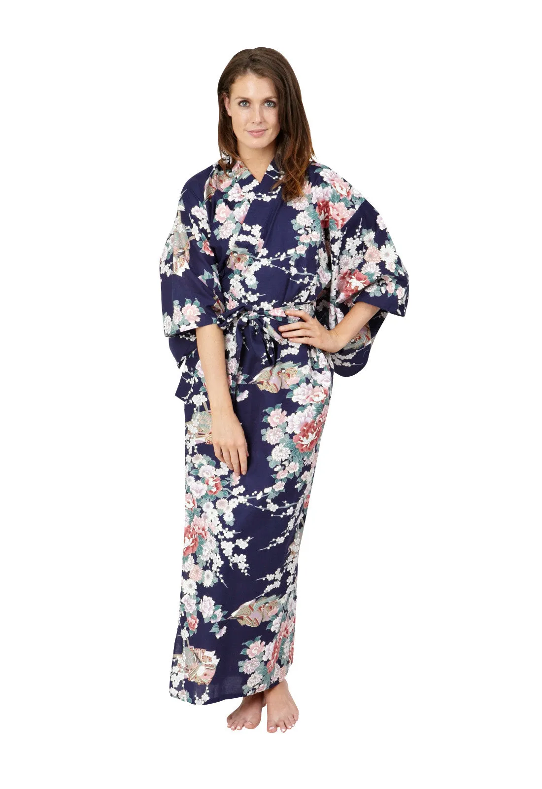 Princess & Peony Long Cotton Kimono