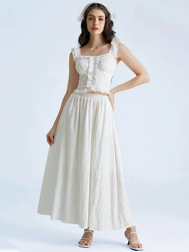 Renaissance Costume Set Tops Swing Maxi Skirt