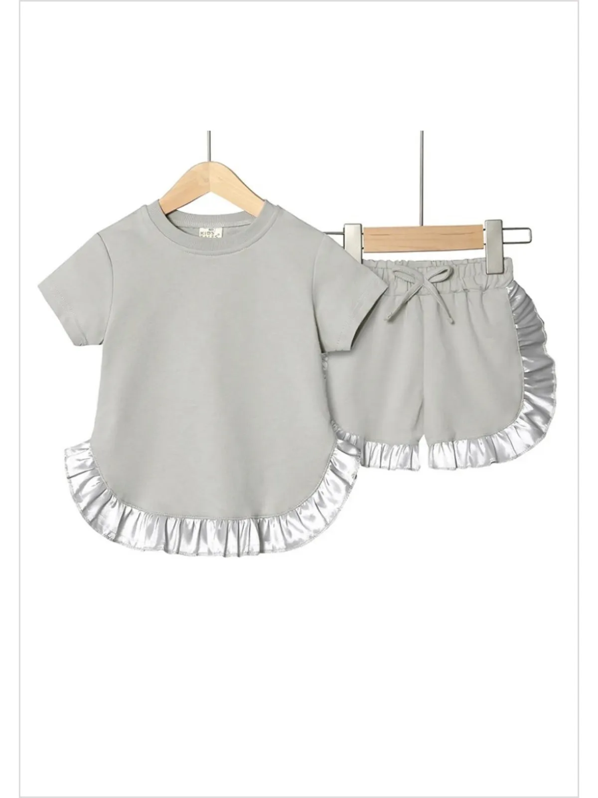 Ruffle My Fashion Trim Tee and Short Set