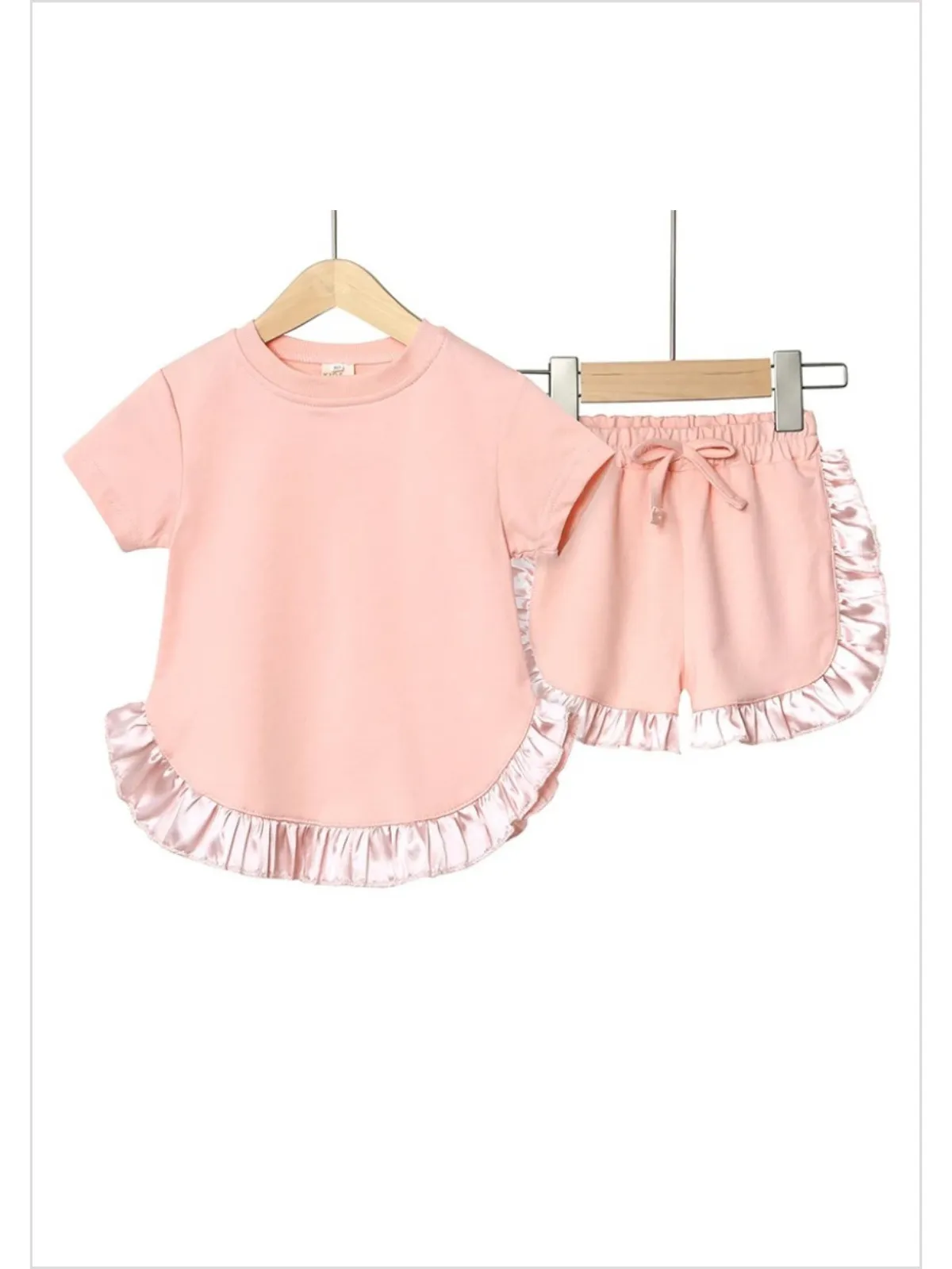 Ruffle My Fashion Trim Tee and Short Set