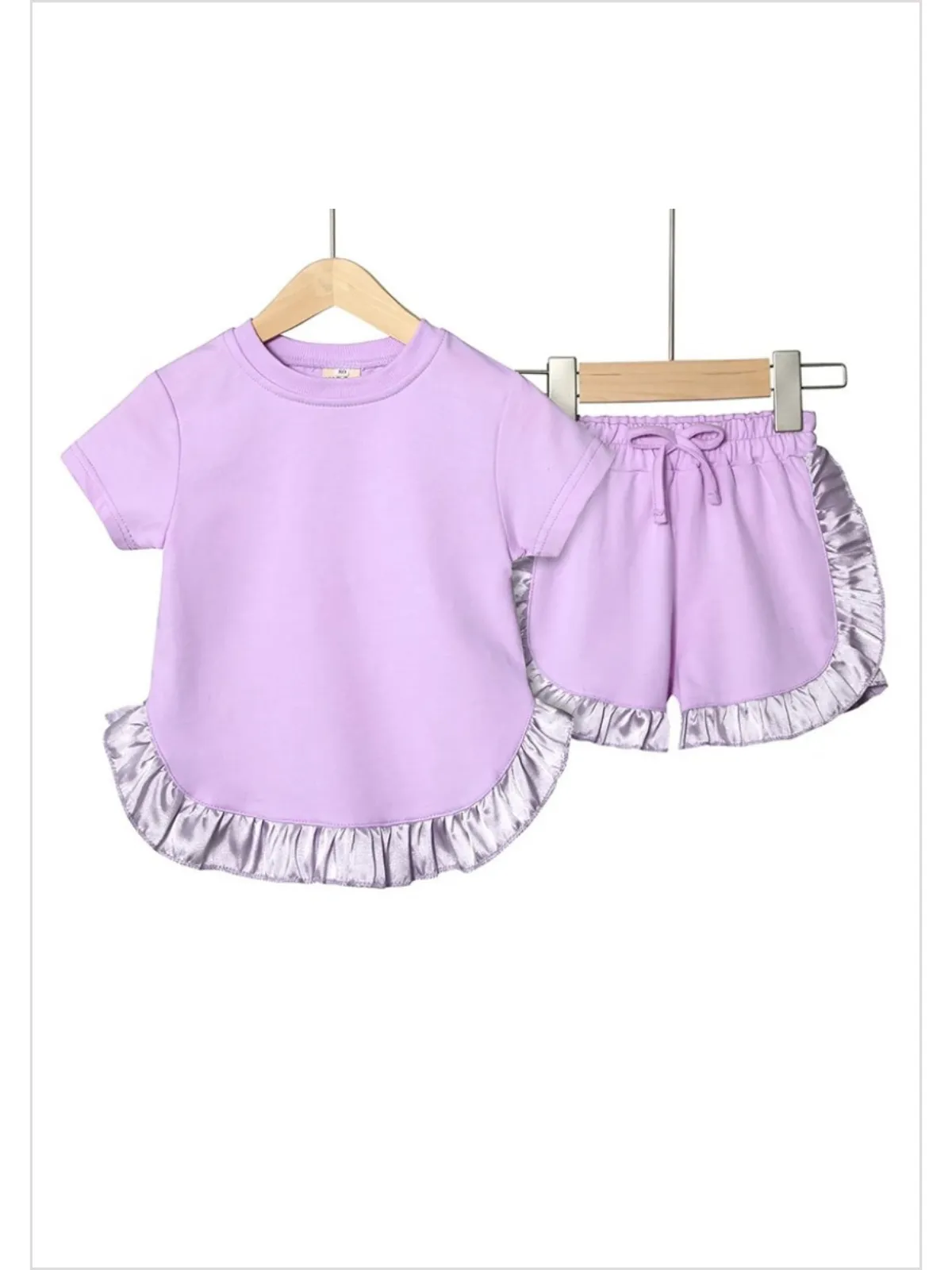 Ruffle My Fashion Trim Tee and Short Set