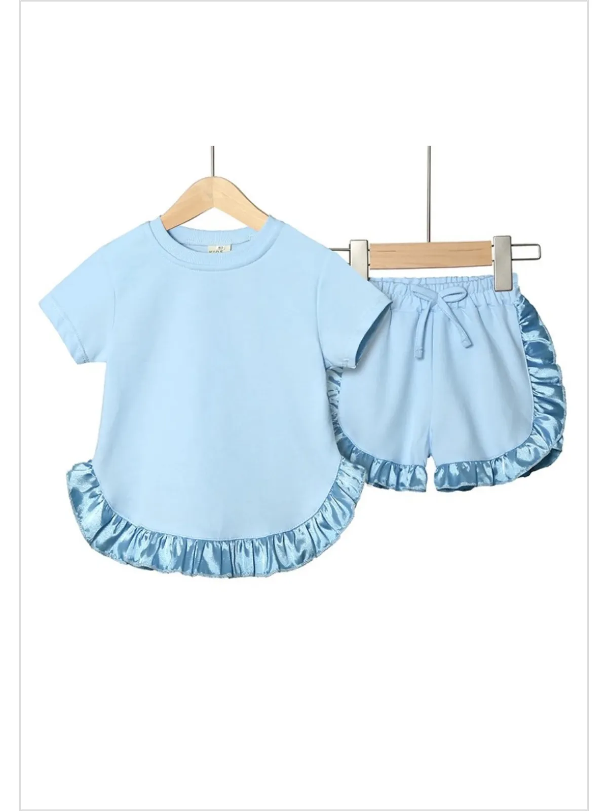 Ruffle My Fashion Trim Tee and Short Set