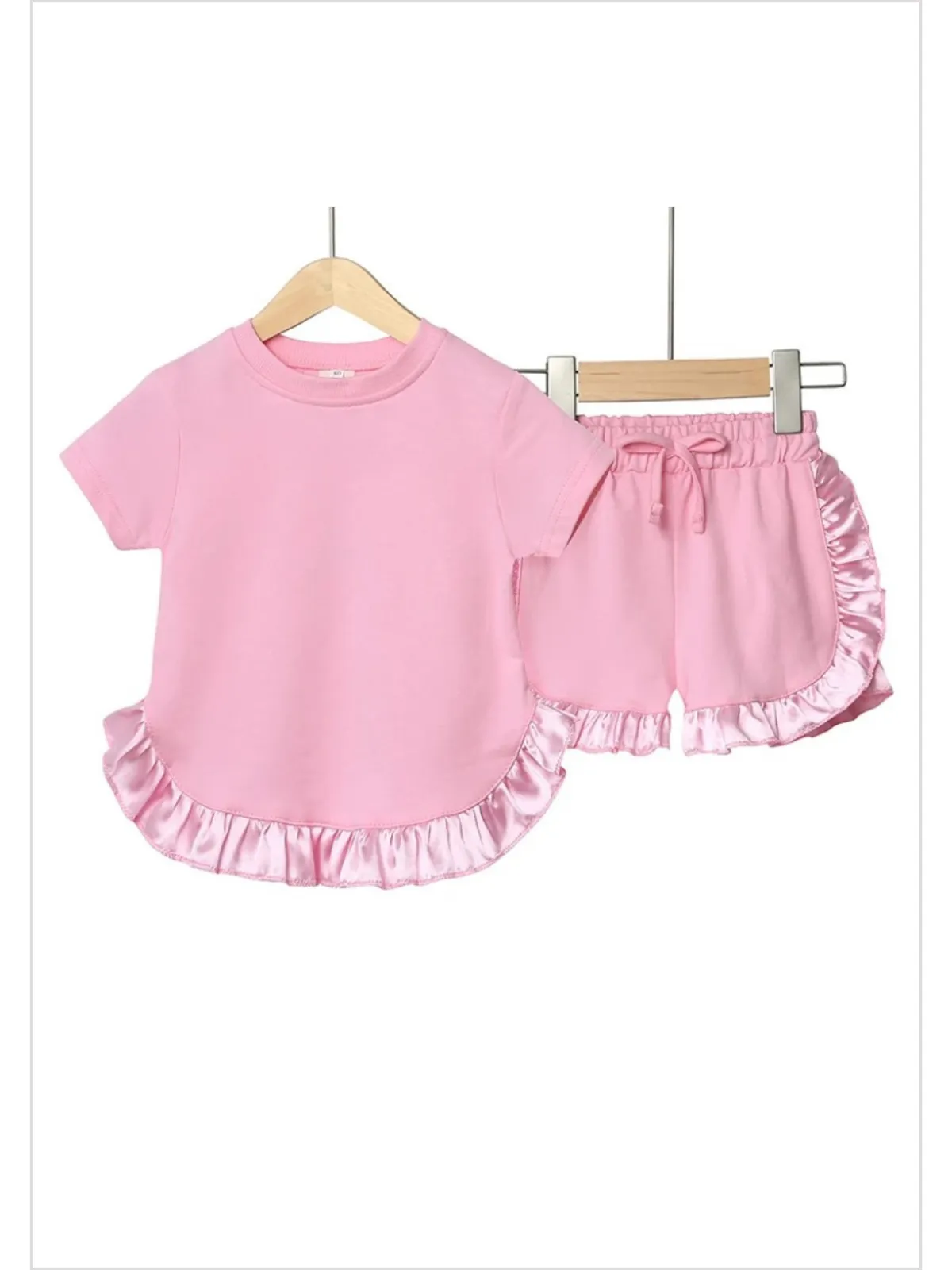 Ruffle My Fashion Trim Tee and Short Set