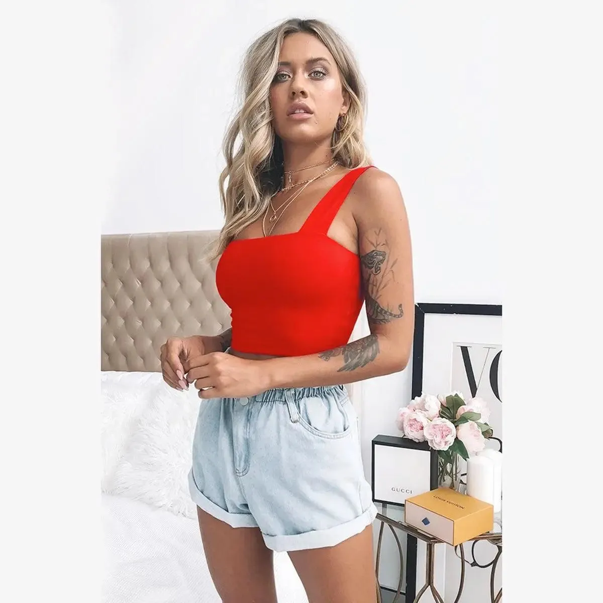 Square Neck Crop Top