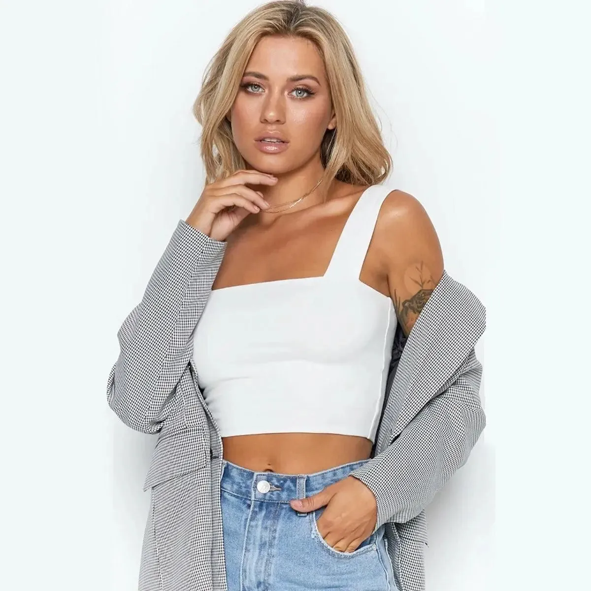 Square Neck Crop Top