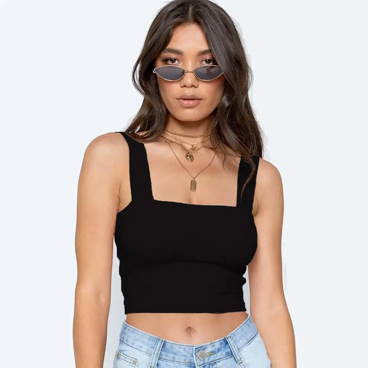 Square Neck Crop Top