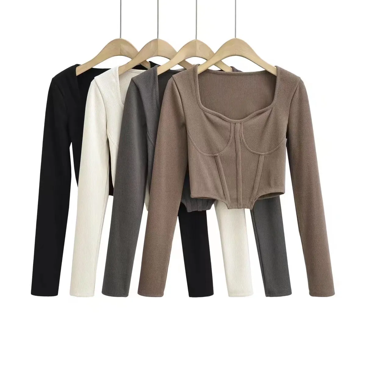 Square Neck Women's Casual Tops