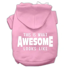 This Is What Awesome Looks Like Dog Pet Hoodies Light Pink Size Sm (10)