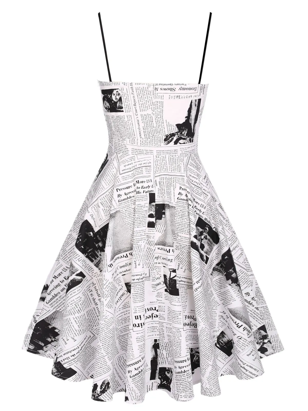 White 1950s Bat Cape Swing Dress