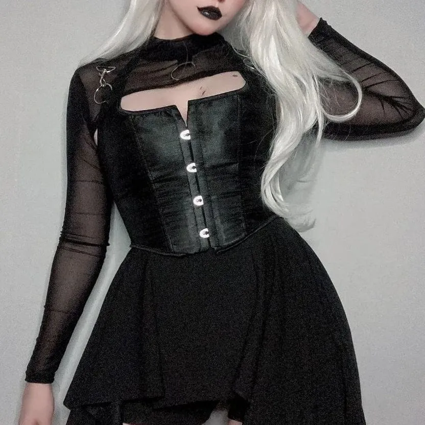 Women's Gothic High-collar Mesh Capes